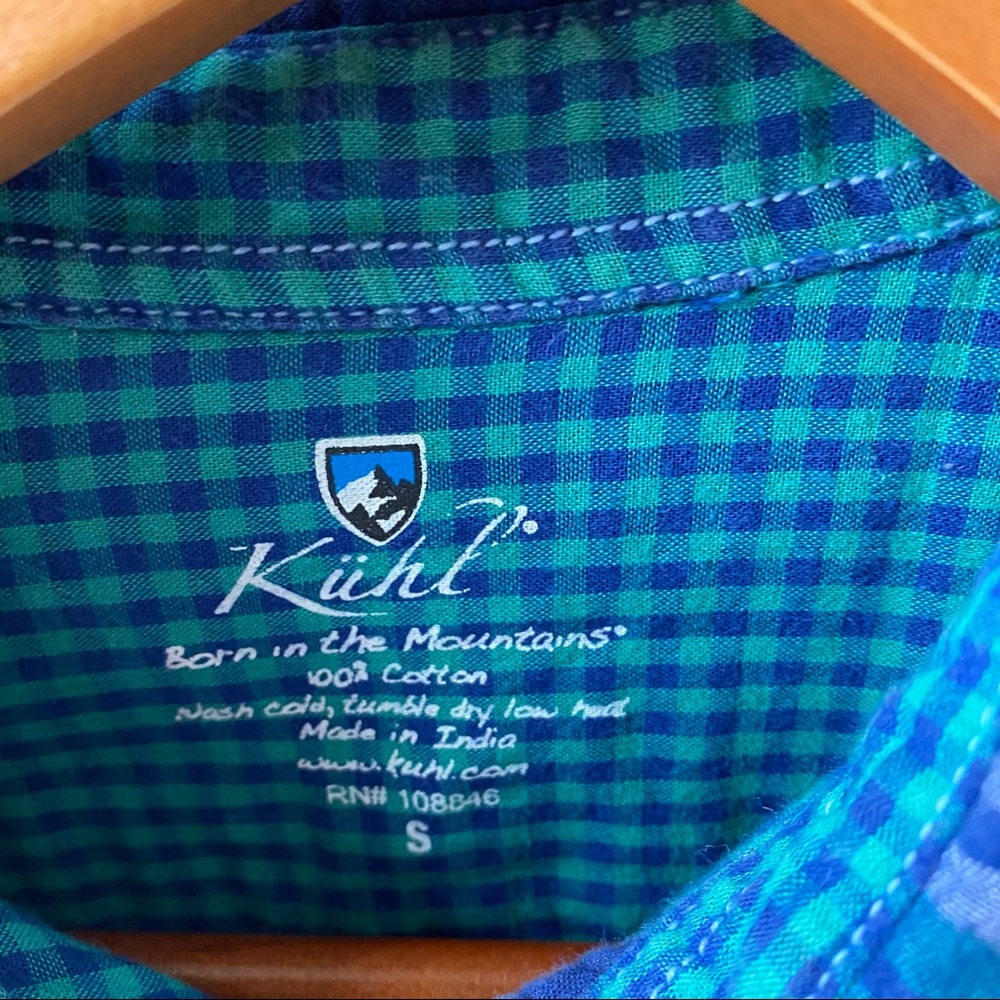 Kuhl Plaid Button Down heavier cotton  Top - Picture 2 of 8